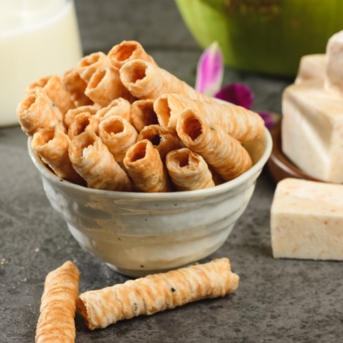 Bánh Kẹo Ăn Vặt Cuộn Dừa Thái Lan Kaew Vị Sầu Riêng Ngọt Giòn