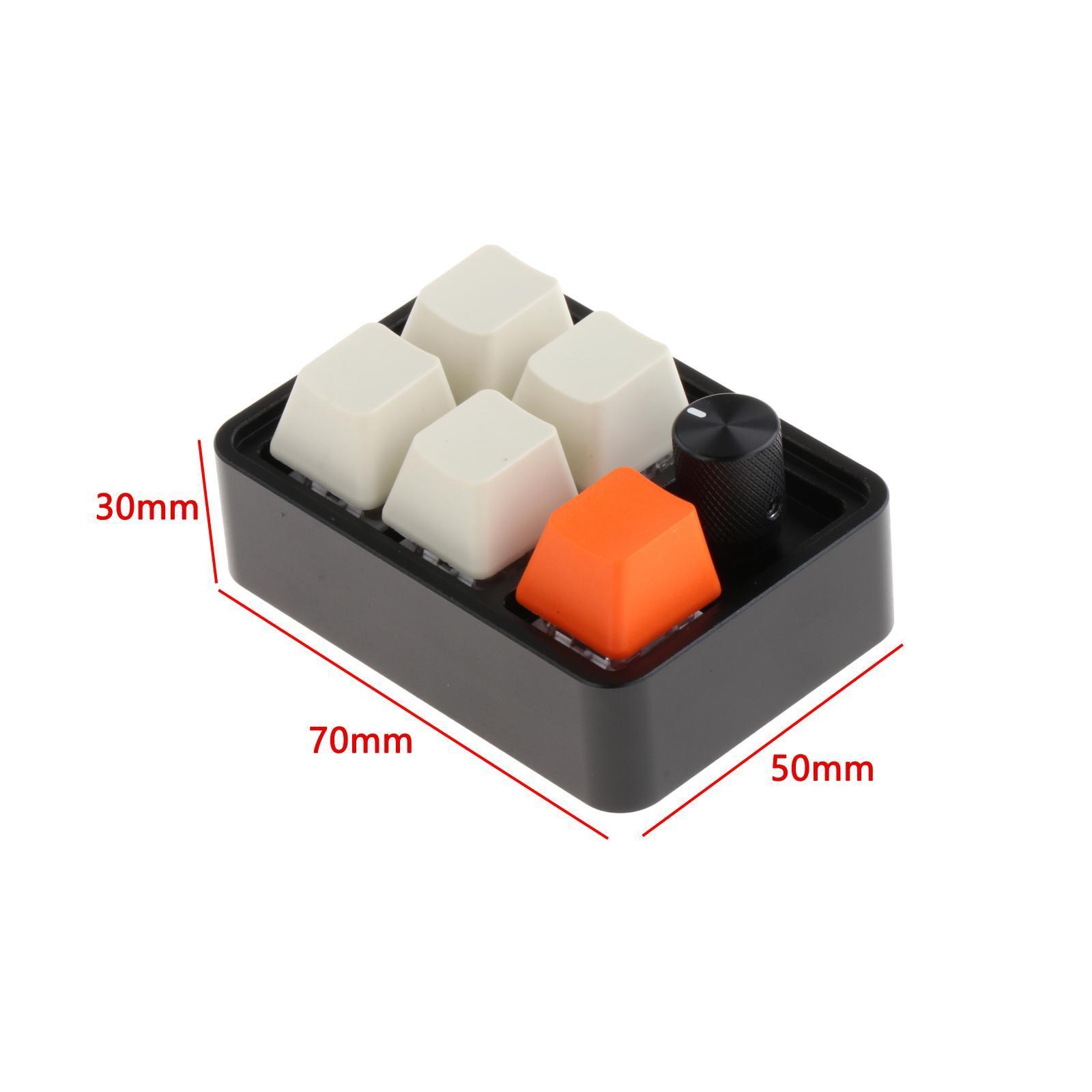 Five Keys Mechanical Keyboard with USB Cable with PBT Keycap Gaming Keypad Keypad