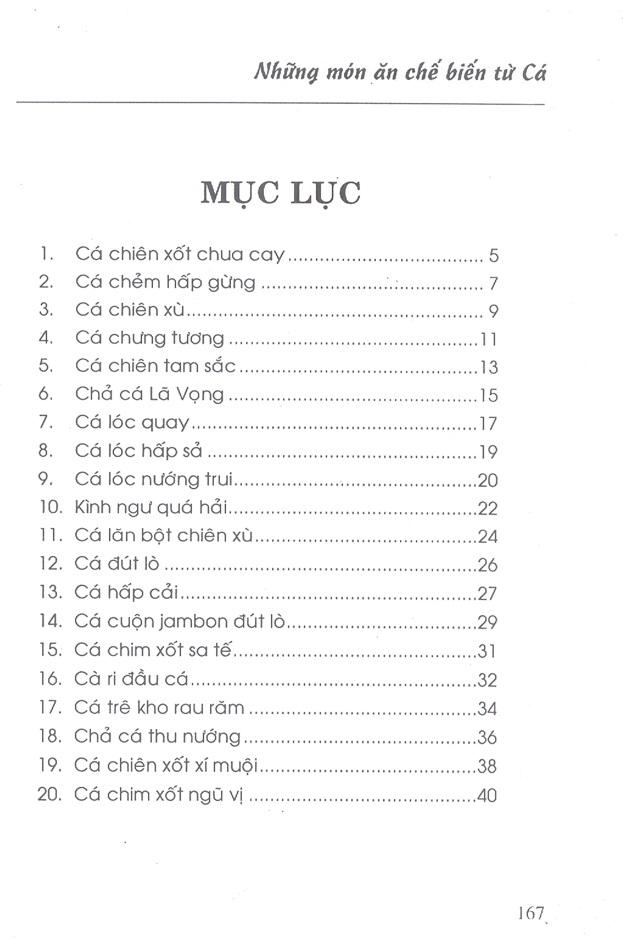 Sách Những Món Ăn Chế Biến Từ Cá (Tái Bản)