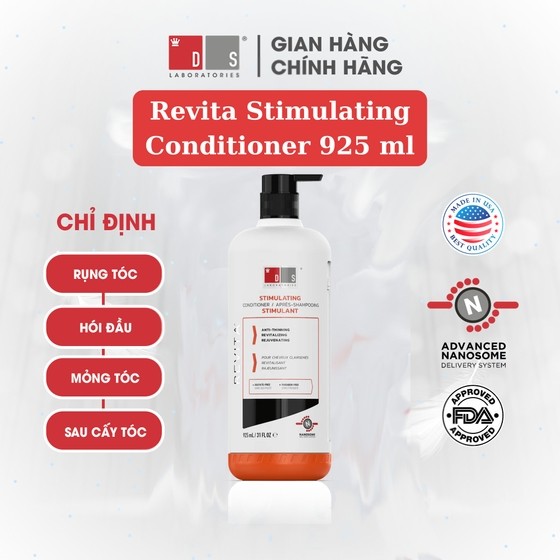 Dầu xả giảm gãy rụng, kích thích mọc tóc REVITA STIMULATING CONDITIONER 925ml của Ds Laboratories ( Mỹ )