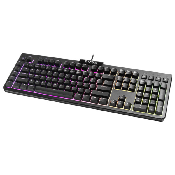 EVGA Z12 – RGB Gaming Keyboard – RGB Backlit LED – 5 Programmable Macro Keys – Dedicated Media Keys – Water Resistant_ HÀNG CHÍNH HÃNG