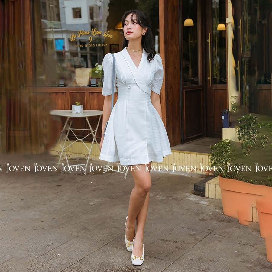 Đầm vest cổ sam xanh lá, trắng, đen Joven