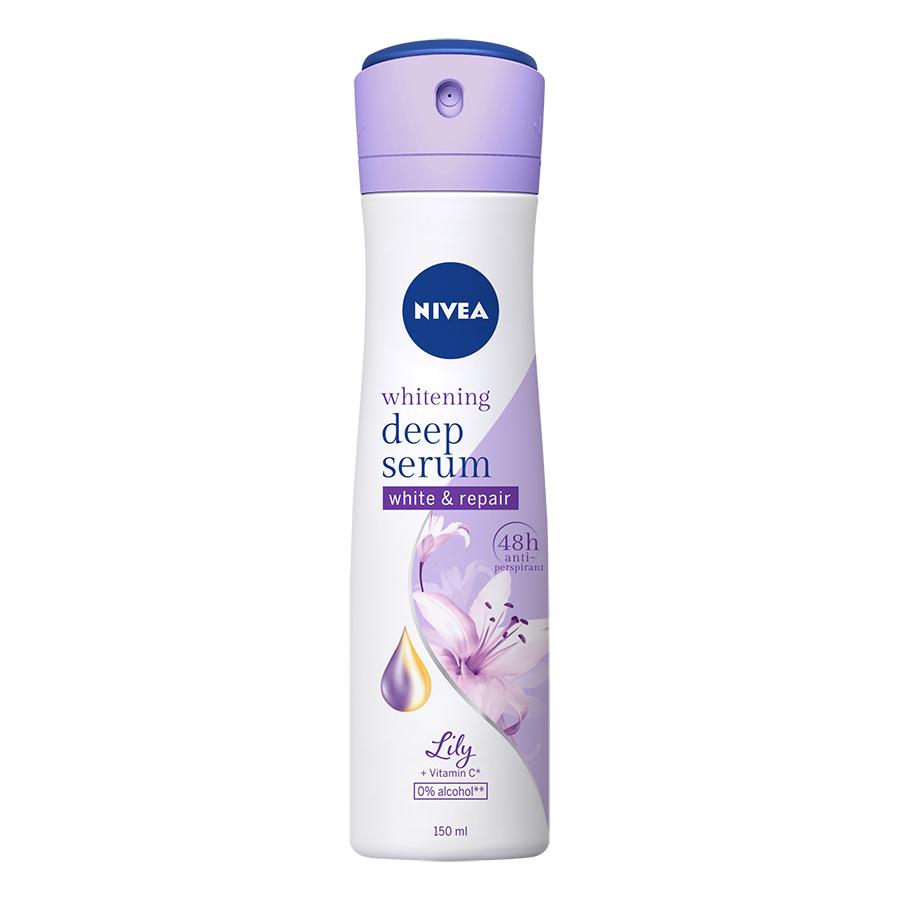 Xịt Ngăn Mùi Nivea Serum Trắng Mịn Hương Hoa Lily 85312