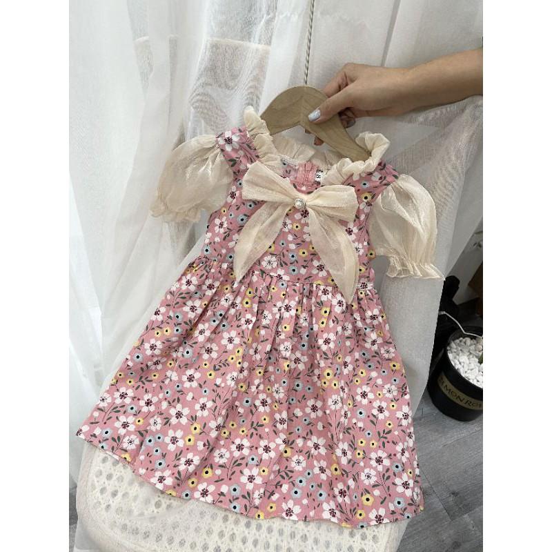 Váy hoa bé gái