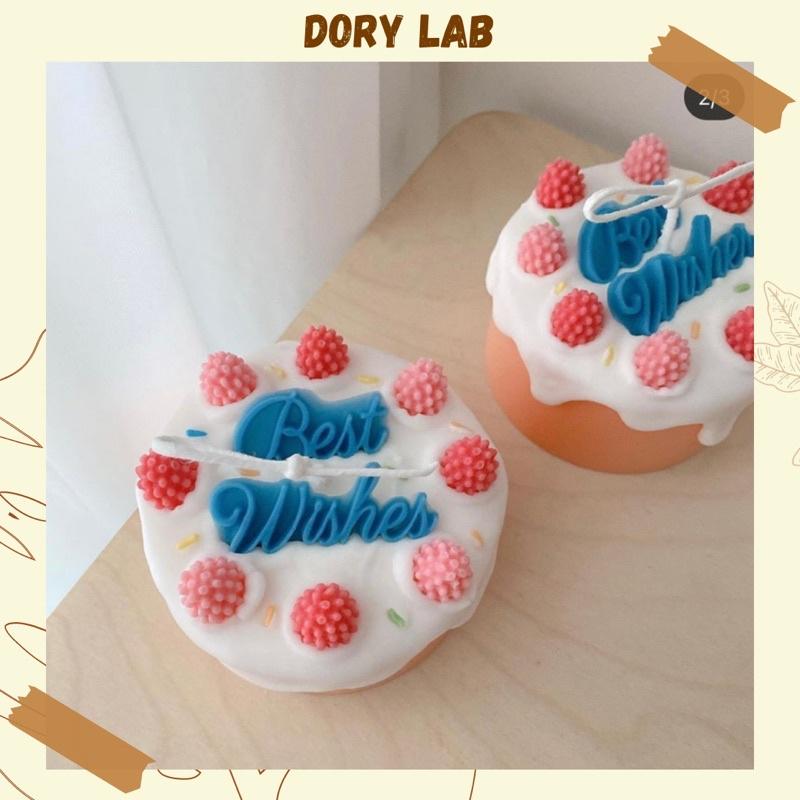 Nến Thơm Bánh Kem Handmade Trang Trí Chữ Theo Yêu Cầu - Dory Lab