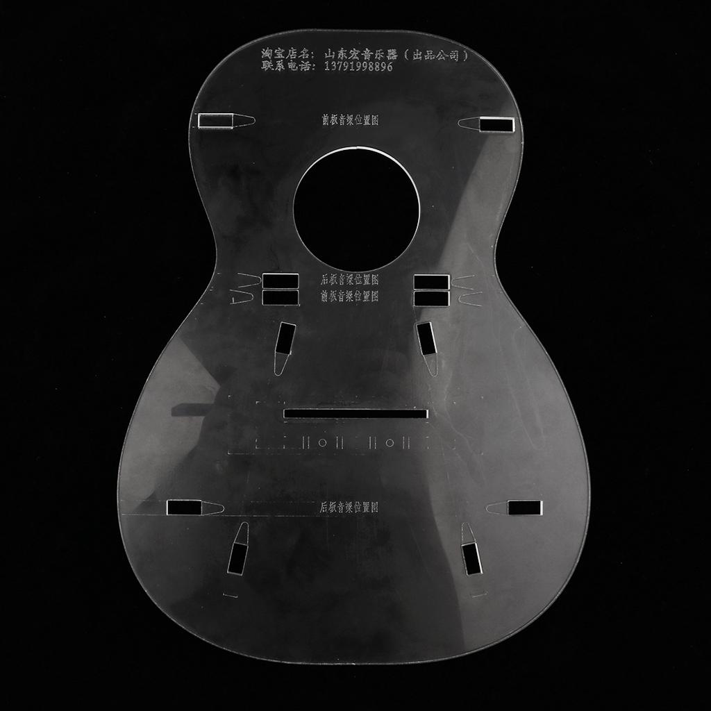 23inch Transparent Ukulele Uke Acrylic Body Template for Guitar DIY
