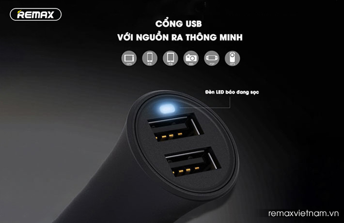 Củ sạc 2 cổng USB 2.4A Remax RCC217 3