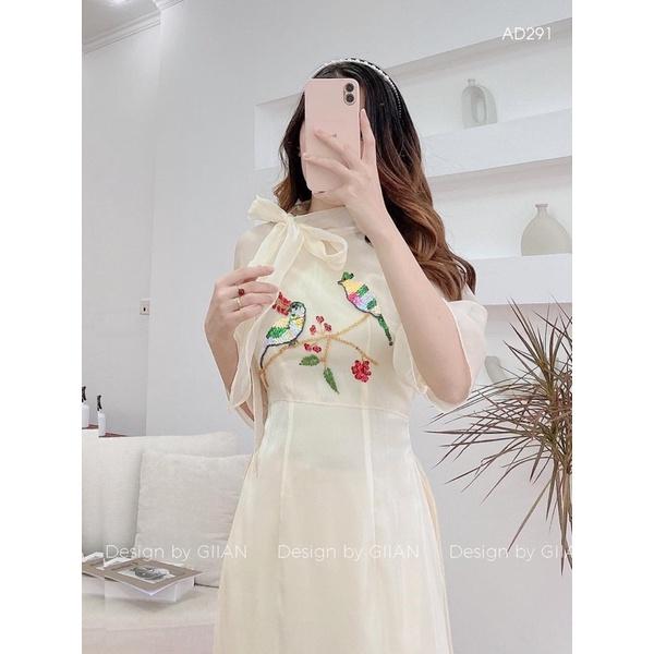 Áo dài thiết kế kết thủ công siêu sang