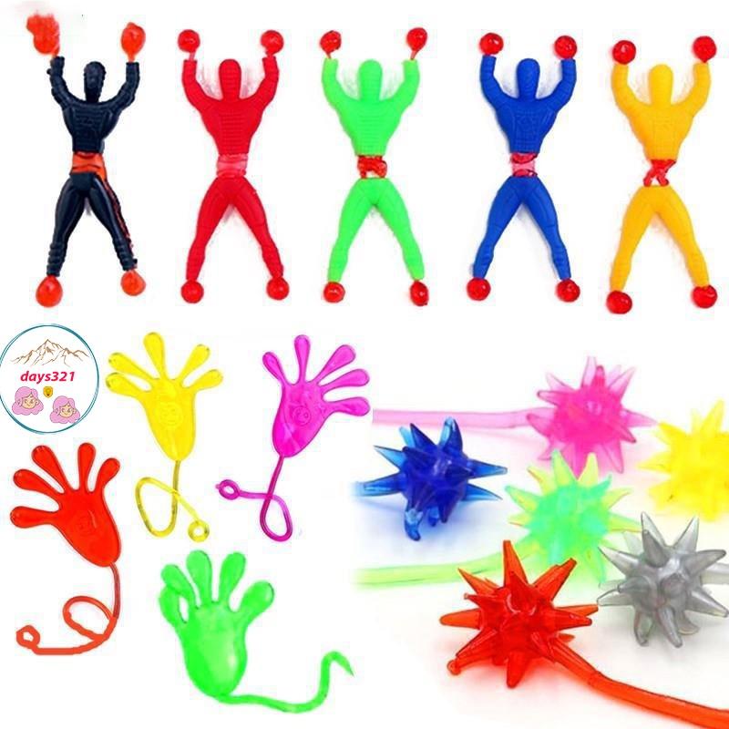 Người nhện bám dính leo tường vui nhộn Hình người leo núi, leo tường dính đầy màu sắc squishy mochi