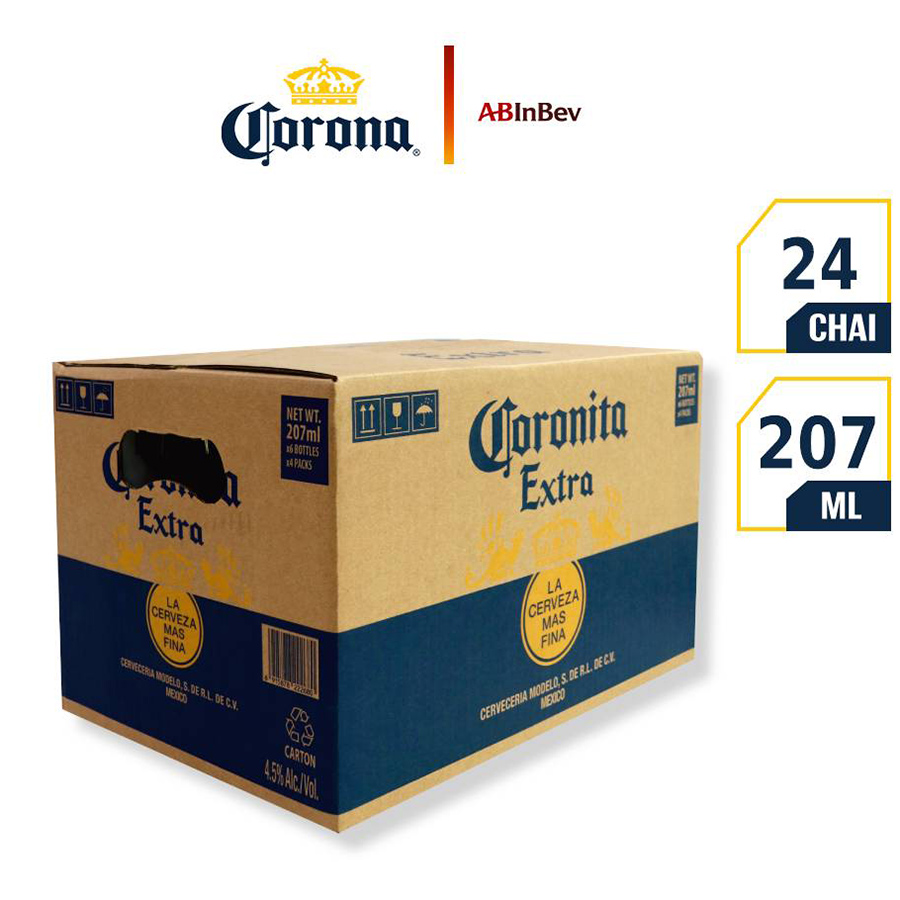 Thùng bia CORONITA EXTRA 207ml x 24 chai