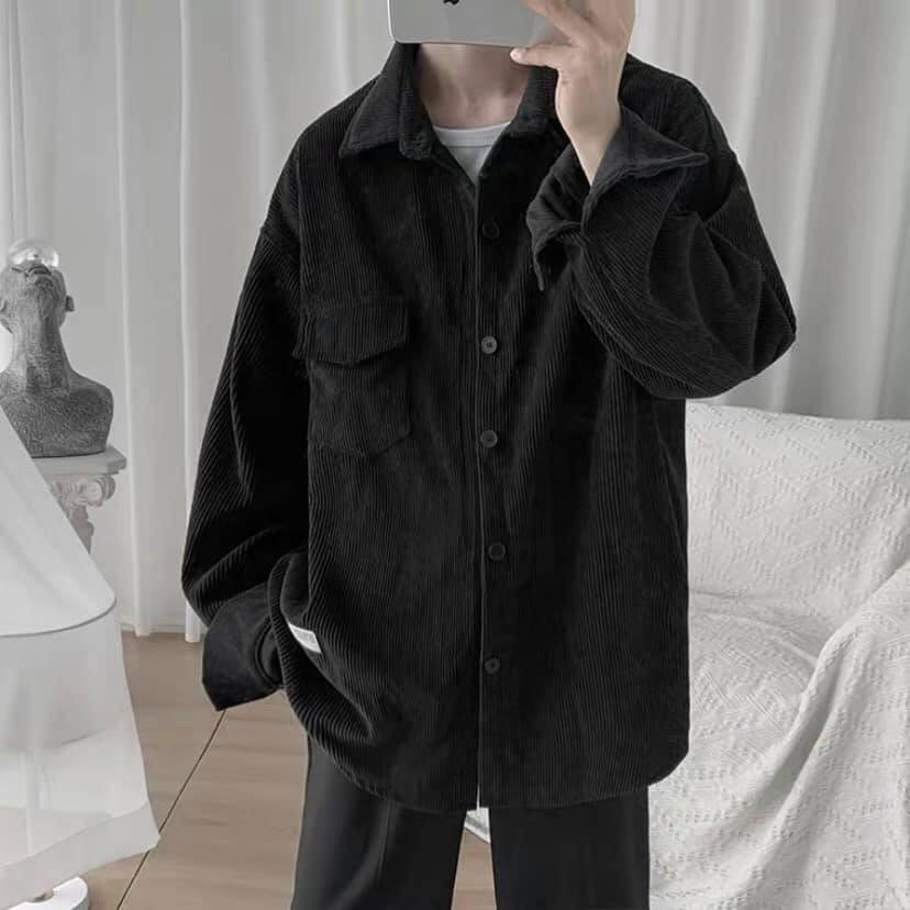 Áo Sơmi Nhung Kupi form rộng/Nam Nữ Unisex 1hit_unisex (4 màu ảnh thật)