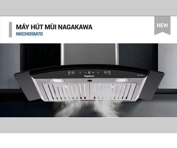 Máy hút mùi kính cong Nagakawa NKCH05M70 Tích hợp công nghệ NaSYNC - Tự động đồng bộ điều khiển với bếp điện từ Nagakawa Điều khiển chuyển động Leap Motion và Touch Control siêu nhạy bằng cách vẫy tay - Hàng Chính Hãng