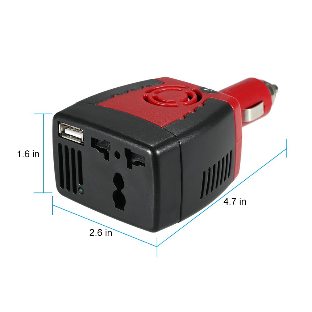 150W DC 12V to AC 110V Inverter Auto Voltage Converter Car Power Inverter Adapter with Cigarette Lighter