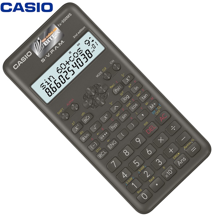 Máy tính Casio FX-500MS, Bảo hành 7 năm - Hàng chính hãng Bitex