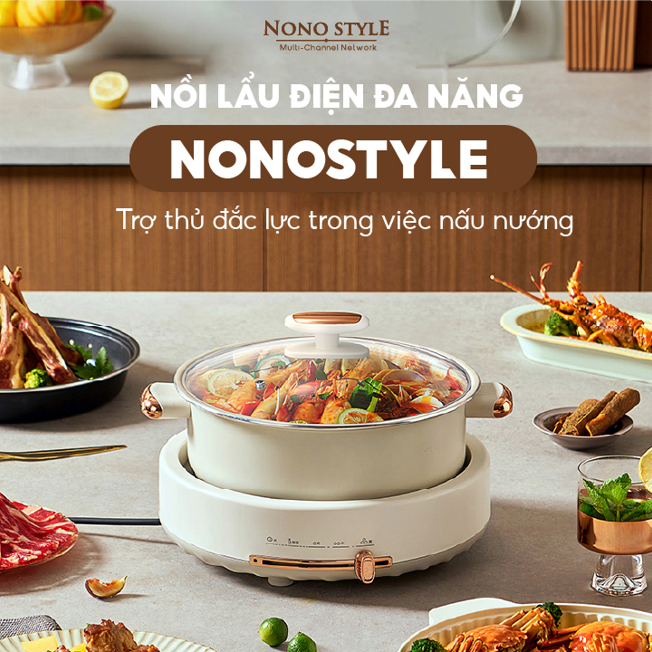 Nồi Lẩu Điện Đa Năng Nonostyle DRG-J50E - Hàng Chính Hãng