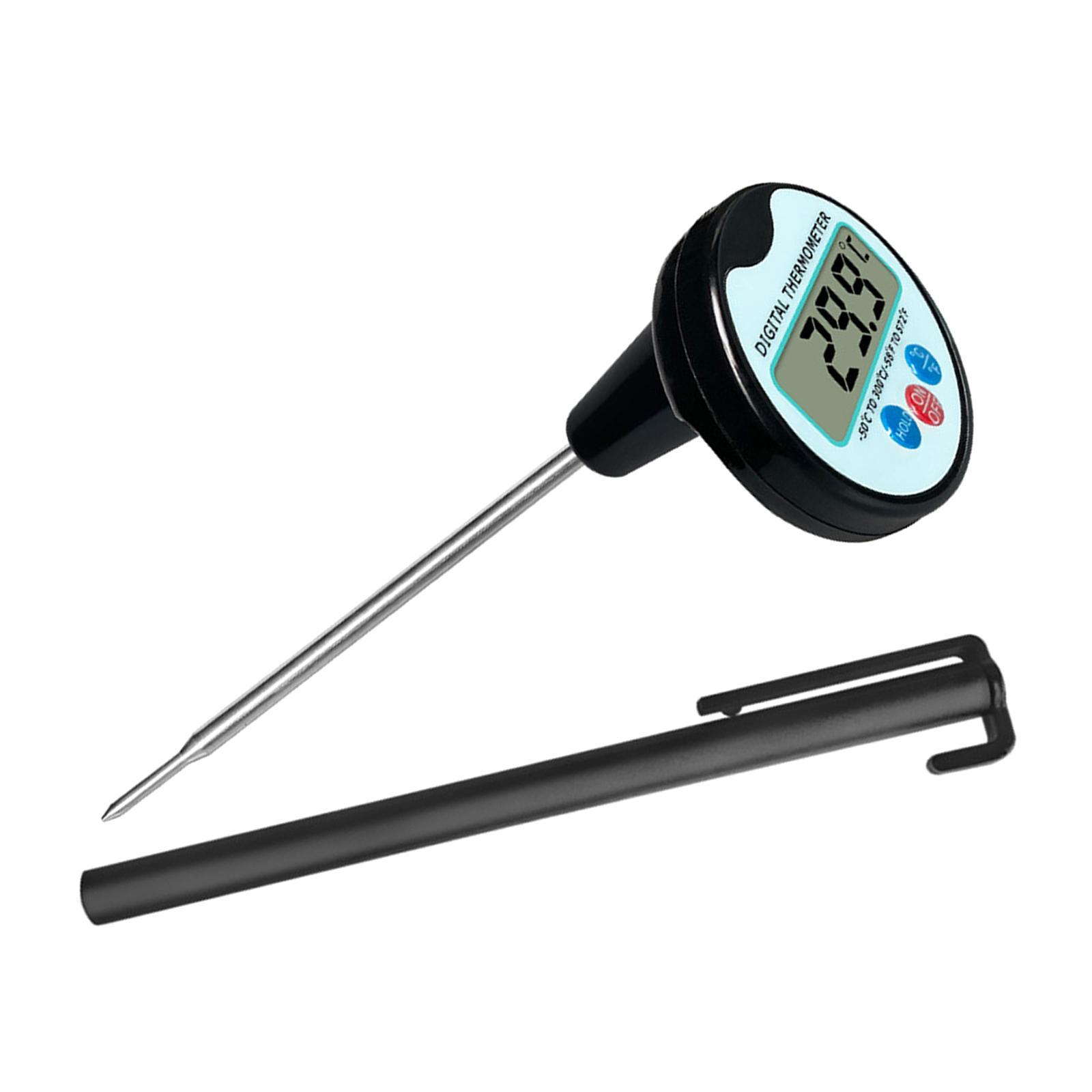 Portable Meat Thermometer Accessories °C/°F Cooking Tools LCD Screen Instant Read Baking Thermometer for Kitchen Deep Fry Milk Baking Oven