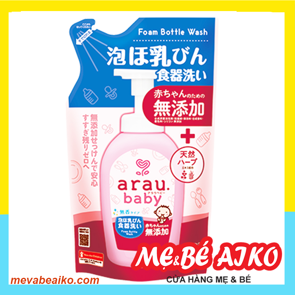 Combo Nước Rửa Bình Arau Baby ( Bình 500ml + Túi 450ml)