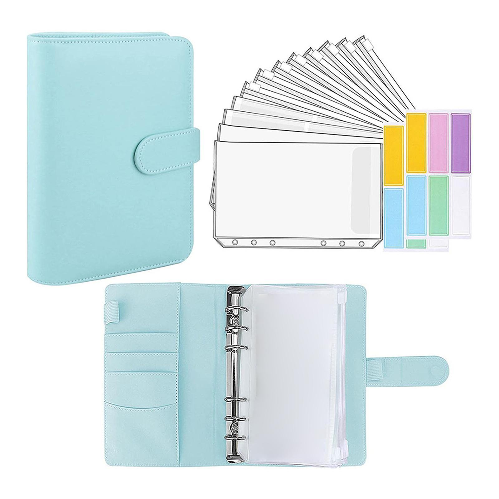 2x Notebook Binder with Binder Zipper Pockets for Home Office Gifts