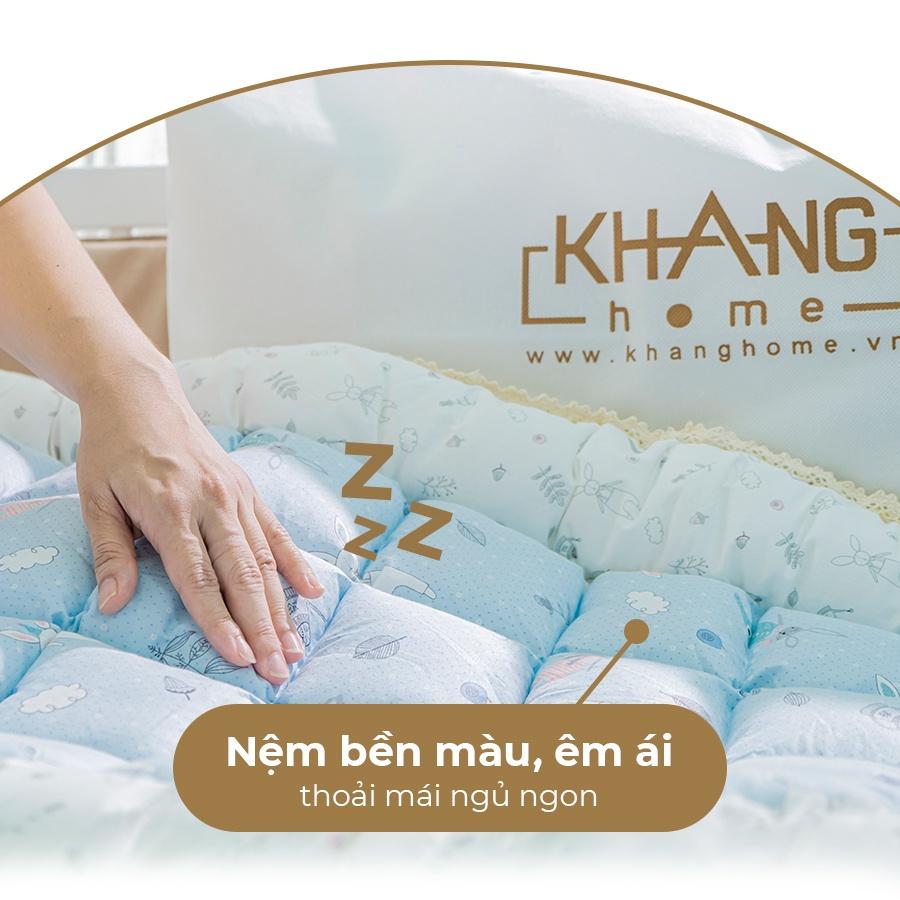 Nệm Trẻ Em Chần Bông Khang Home BabySafety An Toàn Giấc Ngủ Cho Bé Sơ Sinh Size 80x125cm