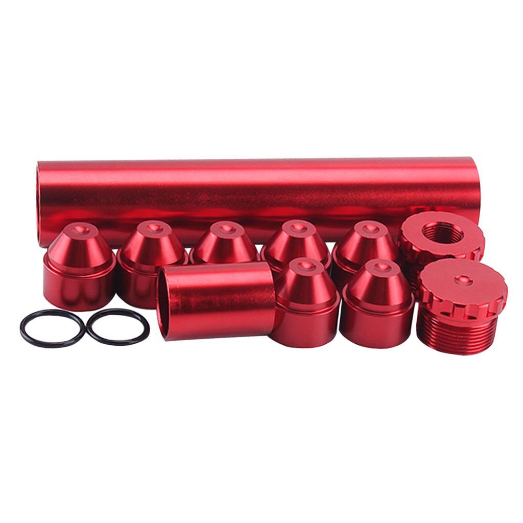 6in Aluminum Automotive Fuel Filter Car Oil Fuel Filter 5/8''-24 Red