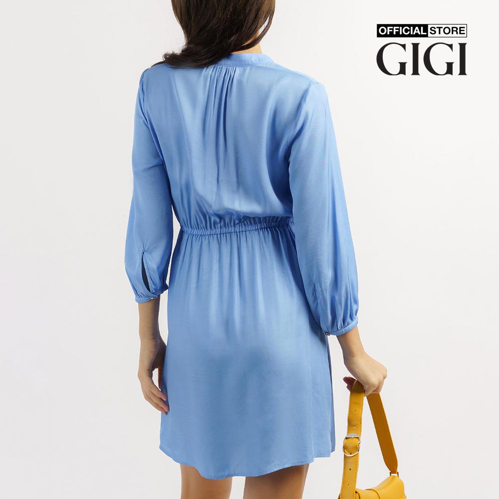 GIGI - Đầm mini cổ V tay dài xếp li thời trang G2101D221170-25