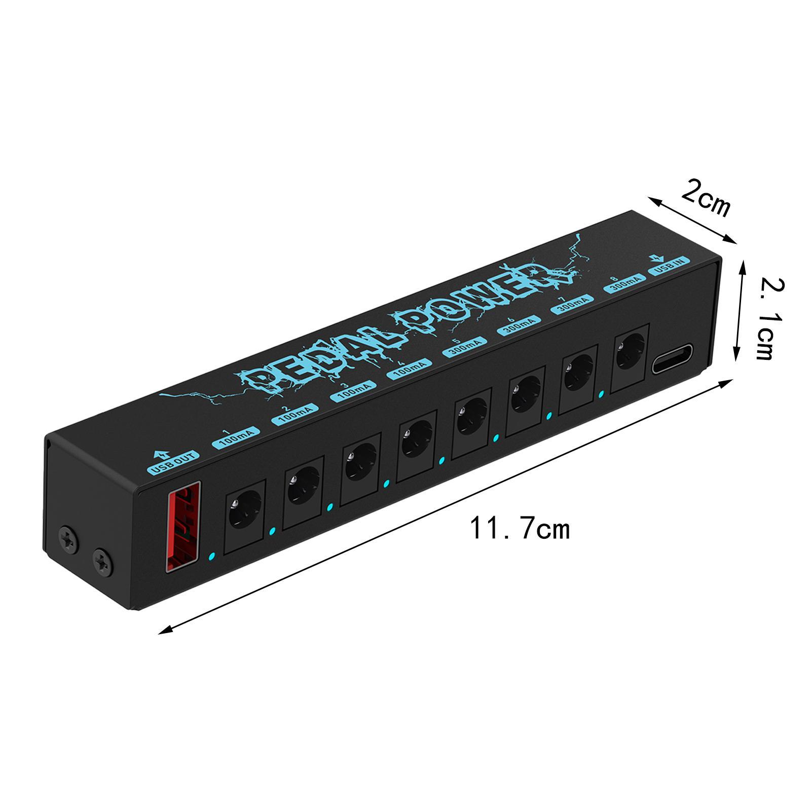 Guitar Pedals Power Supply Durable with USB Port Guitar Effector Power Supply