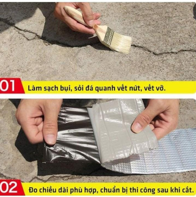 Băng keo chống thấm , dột đa năng siêu dính khổ lớn 200mm dài 5m