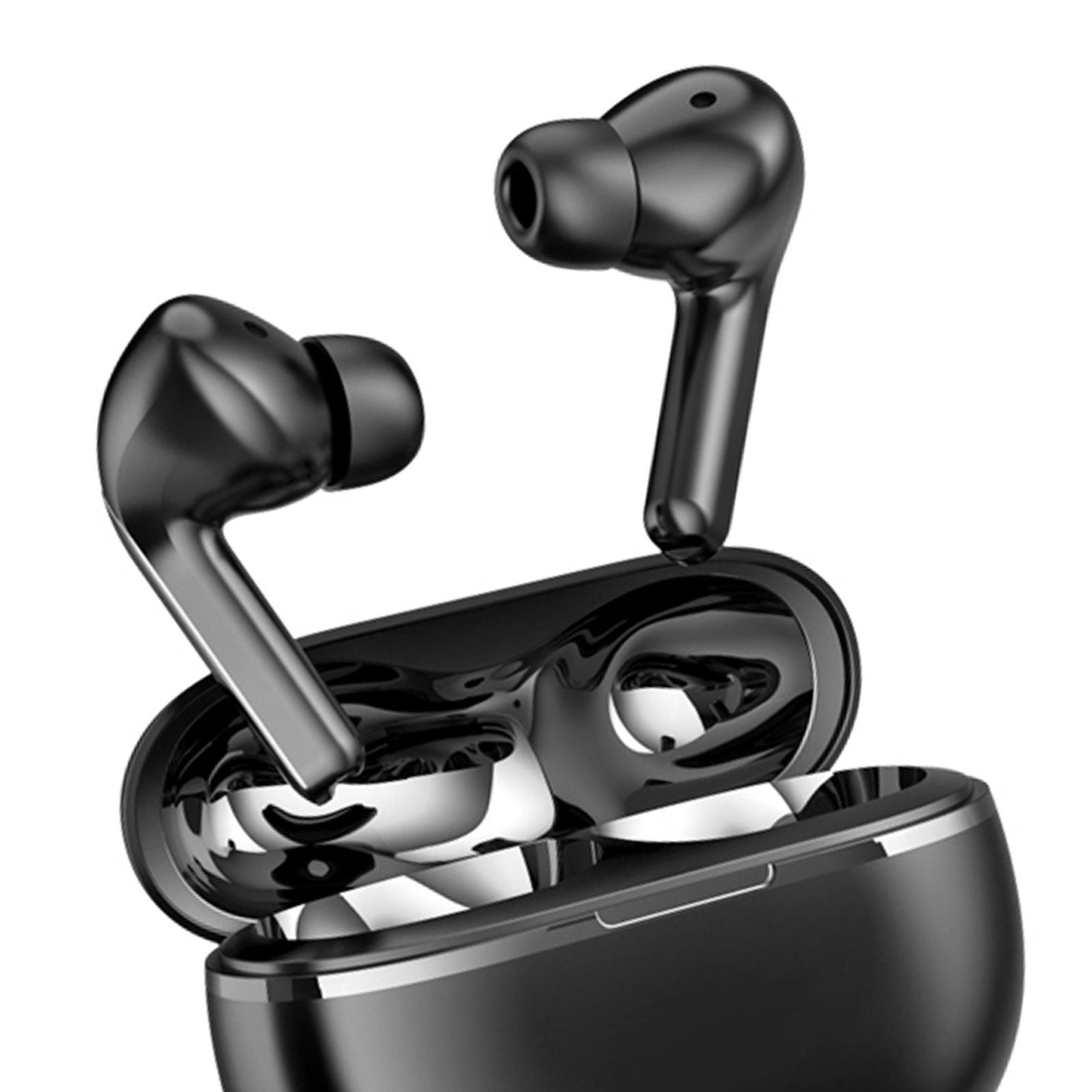 In Ear Earbuds V5.3 Earphones Comfortable Wear Hands Free  Control Sports Earphones Black Headphones for Workout Driving