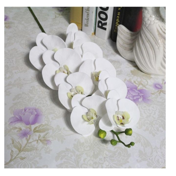 Hoa lan hồ điệp chất liệu cao su loại 7 bông- 9 bông cao cấp- Hoa giả