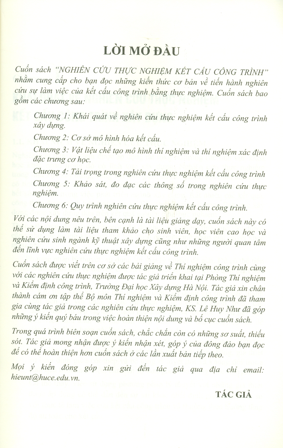 NGHIÊN CỨU THỰC NGHIỆM KẾT CẤU CÔNG TRÌNH