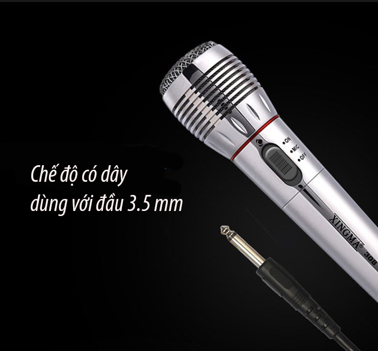 Micro không dây và có dây có thể chuyển đổi giữa 2 chế độ Xingma AK-308 ( hàng nhập khẩu ) KM