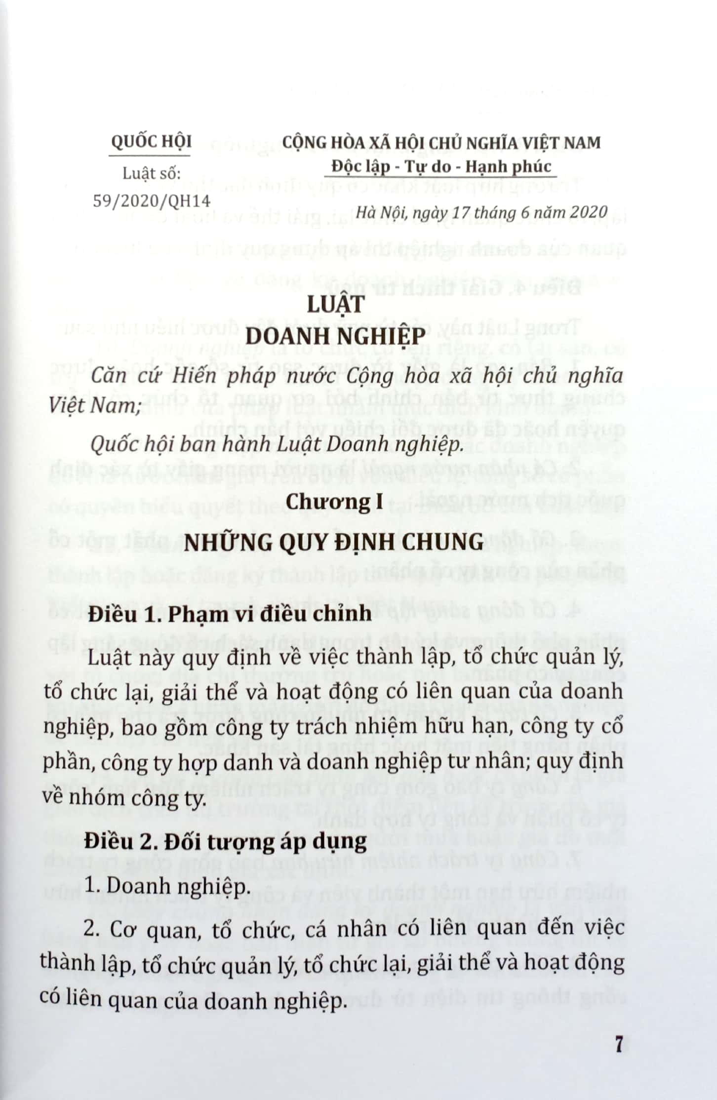 Sách Luật Doanh Nghiệp Năm 2020 - Luật Hỗ Trợ Doanh Nghiệp Nhỏ Và Vừa Của Nước Cộng Hòa Xã Hội Chủ Nghĩa Việt Nam