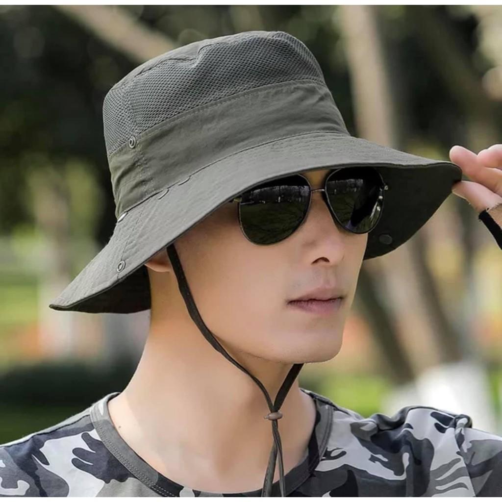 Mũ golf chống nắng Nam kèm khẩu trang thoáng khí chống tia UV tốt MN007