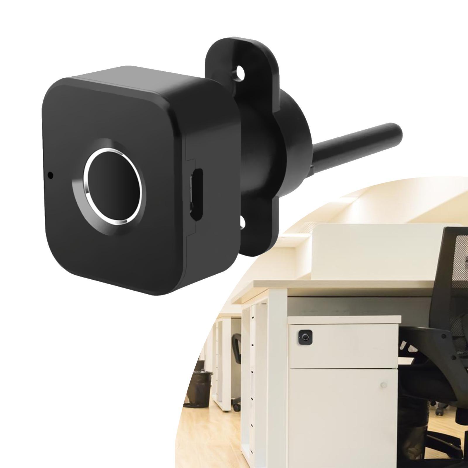 Fingerprint Drawer Lock Hidden File Cabinet Lock Electric Keyless for Office