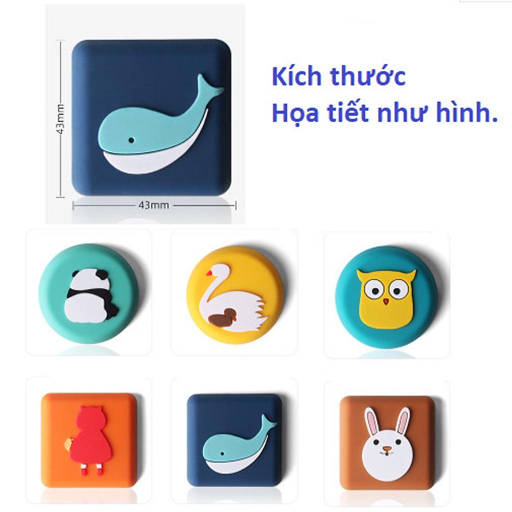 Nút chặn cửa Combo 4 nút chống chạm cửa CUTE, miếng nhựa đệm sau cửa giảm tiếng động, chống trầy
