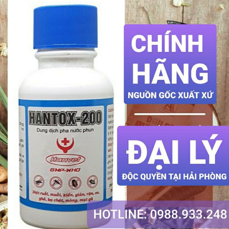 Thuốc phun muỗi, ruồi và côn trùng HANTOX 200 lọ 100ml- Bộ y tế khuyên dùng