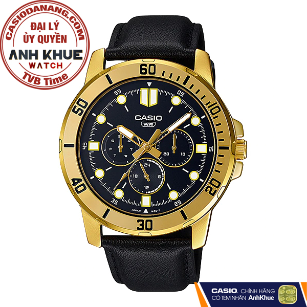 Đồng hồ nam dây da Casio Standard chính hãng MTP-VD300GL-1EUDF