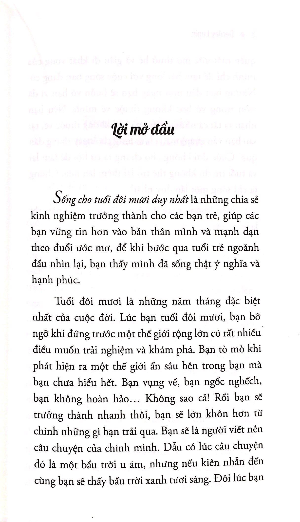 Sống Cho Tuổi Đôi Mươi Duy Nhất