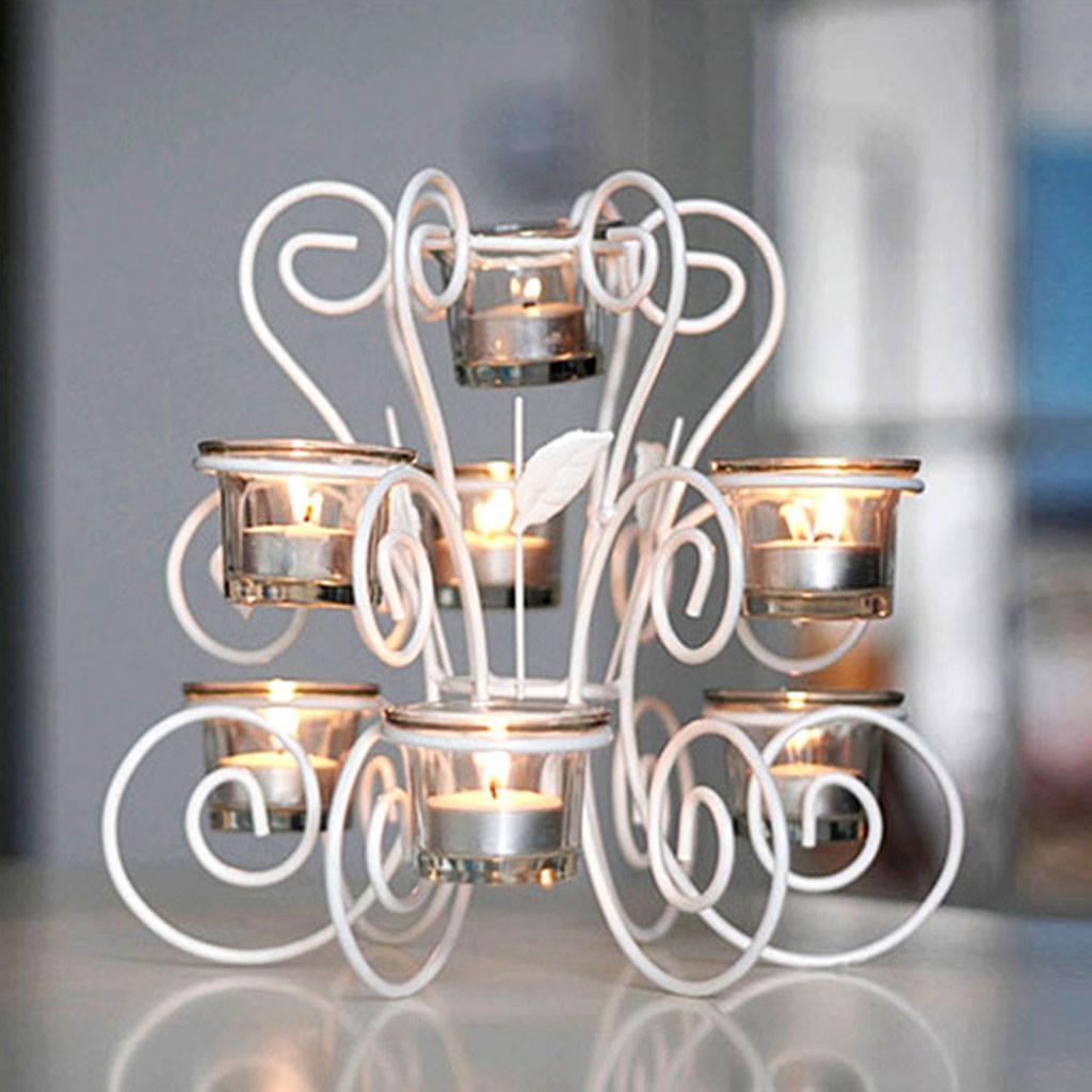 7-Candlestick Candle Holder for Party Home Wall Decoration Accessories