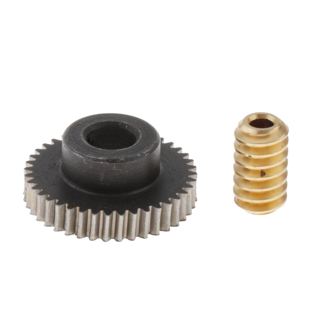 0.5 Mô Đun Thép Con Sâu Bánh Răng 40 Răng + Đồng Gear Trục Bộ