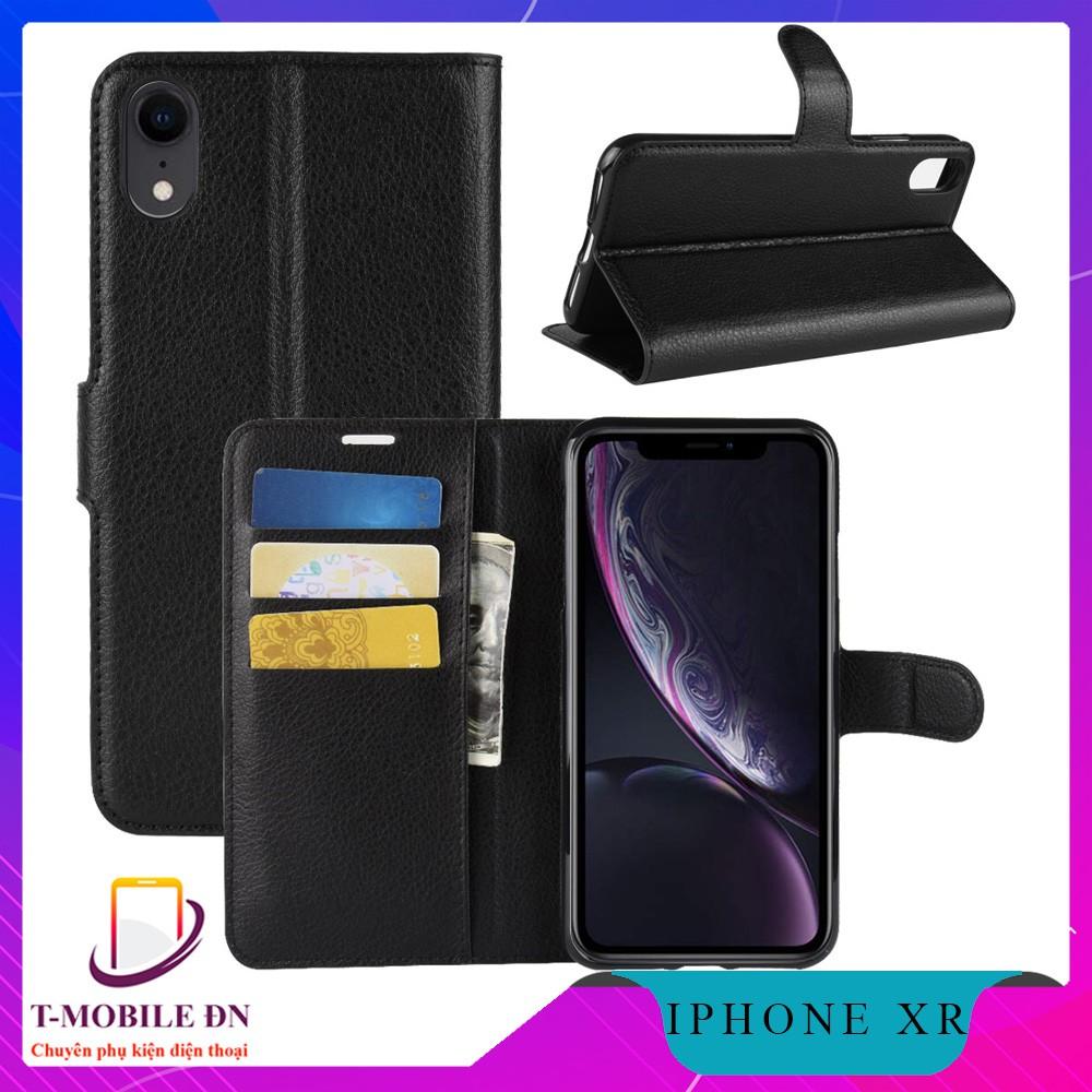 Bao da cho iPhone XR có nắp gập và chống xem phim
