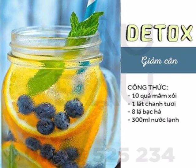 Lọ thuỷ tinh làm nước detox