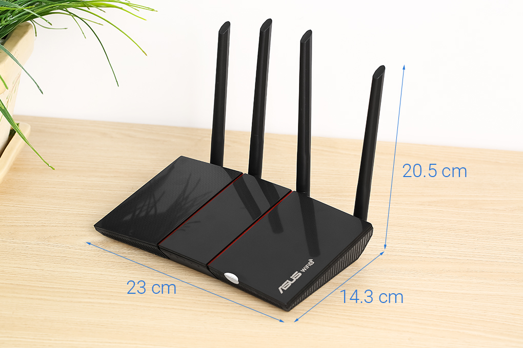 Bộ Phát Sóng Wifi Router Chuẩn Wifi 6 Băng Tần Kép Asus AX55 Đen - Hàng chính hãng