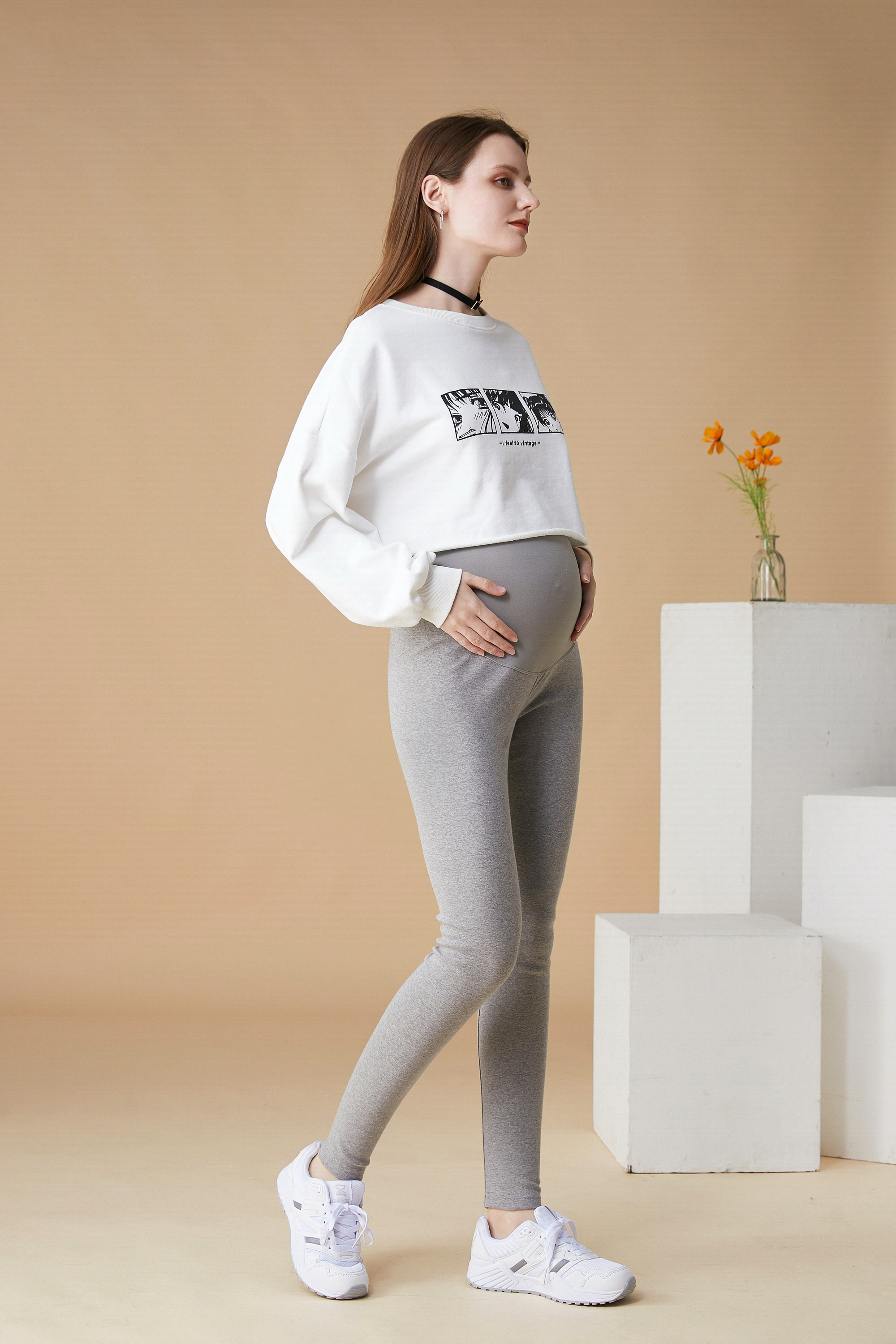 Quần Legging Nịt Bụng Cho Bà Bầu, Hàng Đẹp Cao Cấp, Siêu Co Giãn, Mềm Mịn, Thoáng Khí, Legging Bầu Seamless 3D liền mảnh, Nịt bụng nâng bụng, Nâng Mông, Tôn Dáng, Mã KQ01X