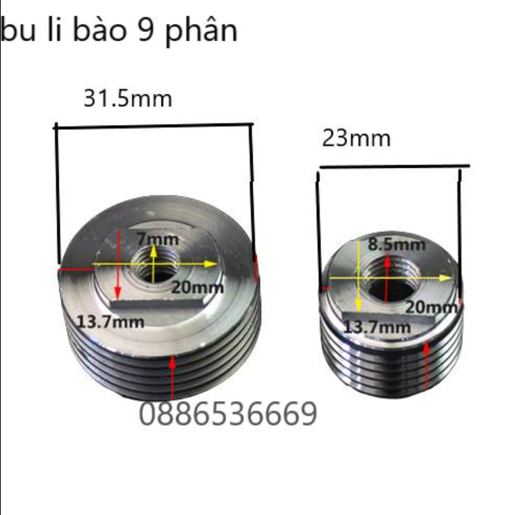 Phụ kiện máy bào gỗ/ buli máy bào gỗ f20, 1900, N90
