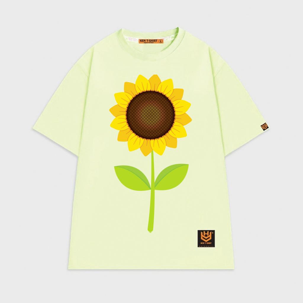 Áo thun unisex hoa Hướng Dương rực rỡ Sun flower shirt BND400 - Trắng