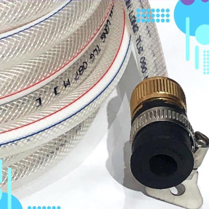 Bộ dây vòi xịt nước rửa xe, tưới cây . tăng áp 3 lần, loại 3m, 5m 206701-1 đầu đồng,cút đồng,nối đồng+ tặng đai