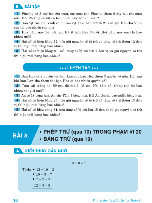 Sách - Phát Triển Năng Lực Tự Học Toán 2 - Biên soạn theo chương trình GDPT mới - ndbooks