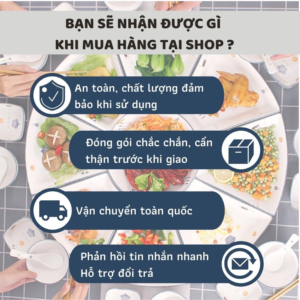 Bộ Bát Đĩa Mặt Trời Gốm Sứ  Cao Cấp Phong Cách Bắc Âu Mã PDS003 Họa Tiết Dễ Thương Hàng Sẵn