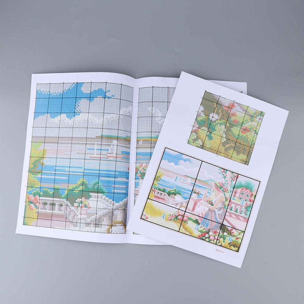 Stamped Cross Stitch Kit Pre-Printed Pattern Embroidery Kits - Flower & Girl